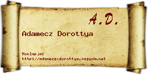 Adamecz Dorottya névjegykártya